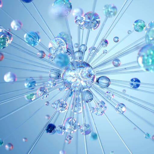 droplets of water linked